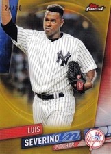 2019 Topps Finest New York Yankees Luis Severino Base Gold 24/50