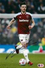 DECLAN RICE SIGNED WEST HAM UNITED 12x8 PHOTO (ACG CERT AG18133)