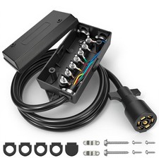 7 Pin Trailer Wiring Harness Kit with 6FT Heavy Duty 7 Way Plug Inline Trailer C