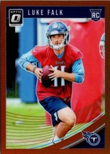 2018 Optic #132 Luke Falk RC Rookie Card Bronze Holo Tennessee Titans Wazzu St