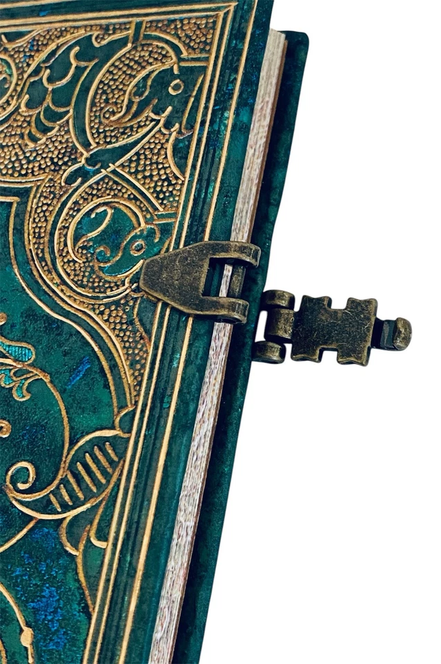 2007 Paperblanks Turquoise Chronicles Ultra Lined Hardcover Journal 9”x 7” Locks - Image 4 of 4