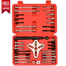 46pc Harmonic Balancer Puller Tool Set Gear Pulley Steering Wheel Removal