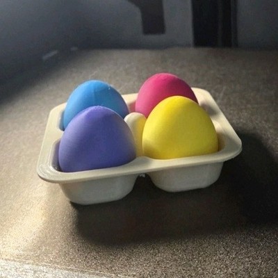 Clicker Eggs Set Blue Purple Pink Yellow Seasonal Easter Antistress