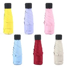 Small Folding Umbrella Rain Women Gift Men Mini Pocket Parasol Girls Anti-UV Wat