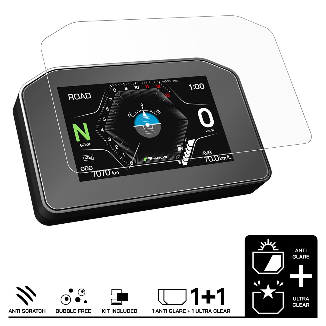 Protezione Schermo Speedo Angels Per Kawasaki Z900 - 2 Pezzi Trasparente E Antiriflesso - Foto 5