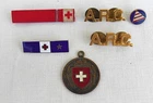 WW2 Era  American Red Cross Military Lot Pins & Bars