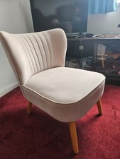 Plush Baby Pink Accent Chairs - soft to touch.  Set of 2.