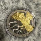 2024 Malta Golden Eagle 1 oz Silver Coin - 24K Gold & Black Ruthenium Edition BU