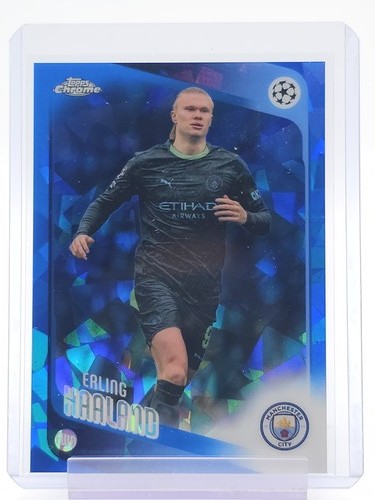 ERLING HAALAND 2025-26 TOPPS CHROME UCL BLUE SAPPHIRE REFRACTOR #181 Q2045