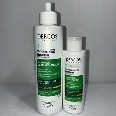 Vichy Dercos Anti Dandruff Shampoo Lot, 300 G Broken Pump & 125 G New 