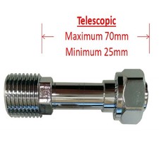 PACK OF 2 - 70mm Chrome Radiator Tail Extension - FREE Next-Day Delivery