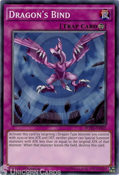 BOSH-EN069 Dragon's Bind Common 1st Edition Mint Yu-Gi-Oh! Card
