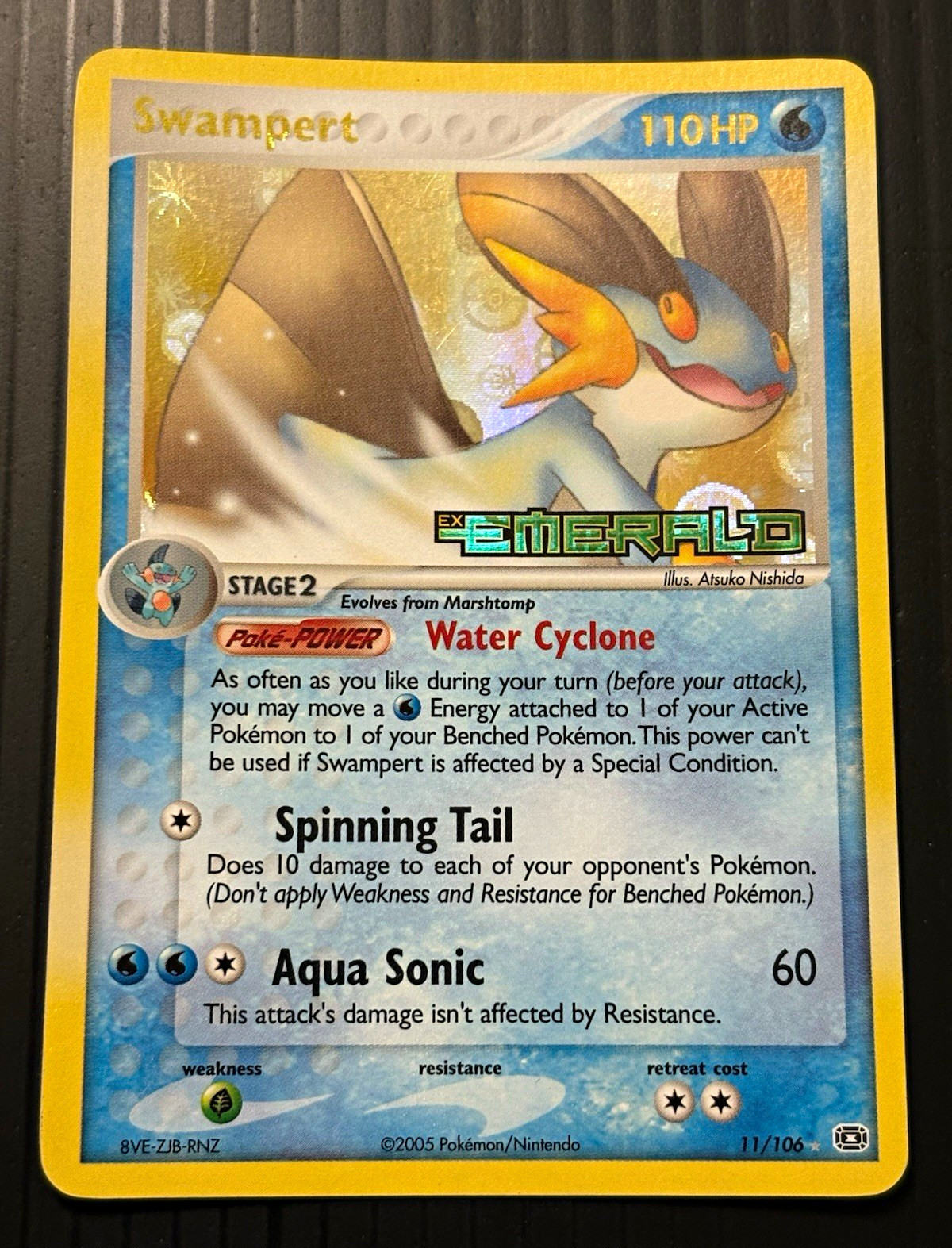 Pokemon Swampert EX Emerald (11/106) - Stamped Reverse Holo