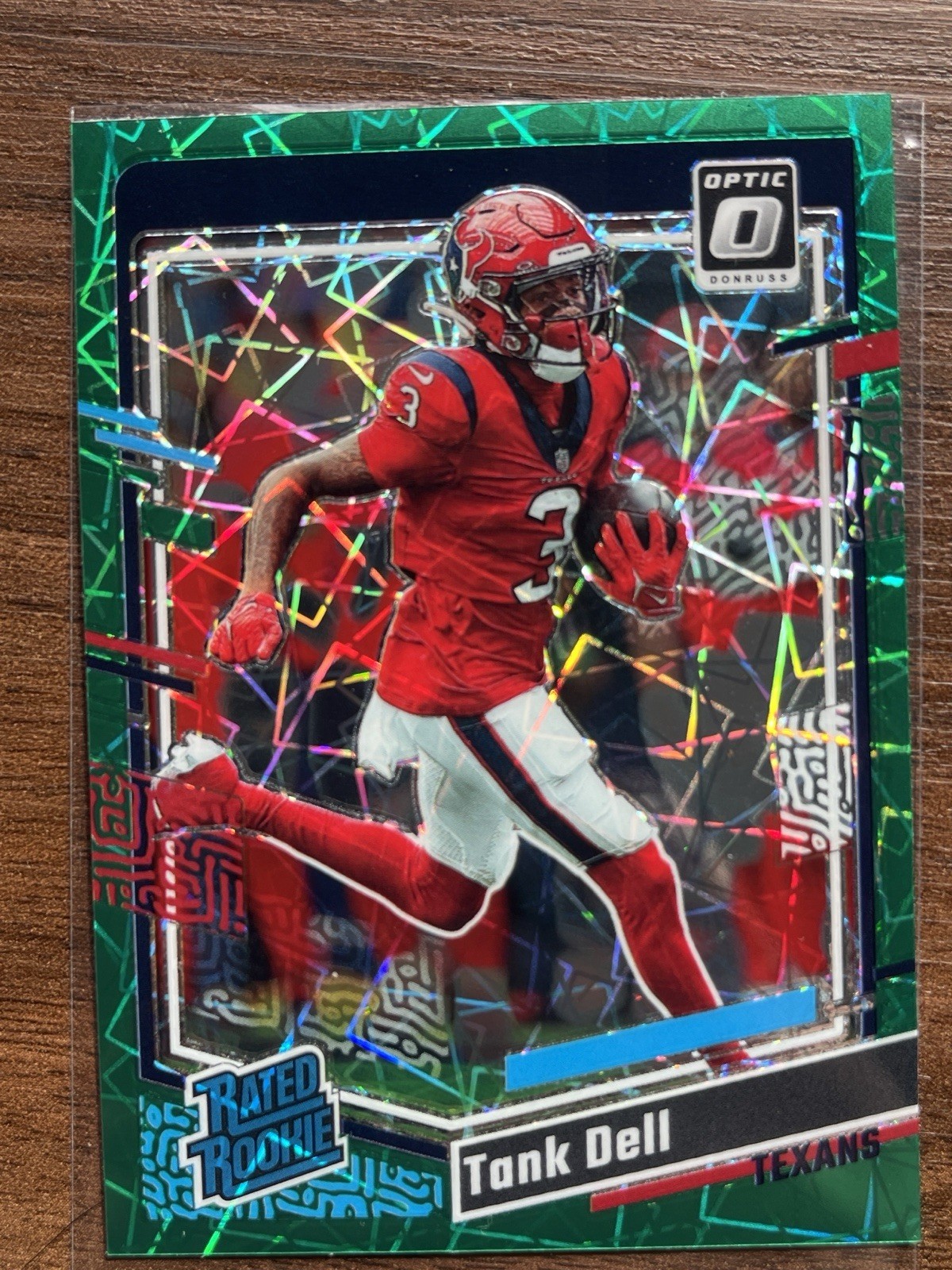 2023 Donruss Optic Tank Dell Green Velocity Prizm Rated Rookie Texans #245