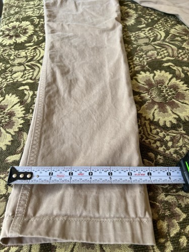 Jack Wills Chino Pants Men 34 Khaki Trousers Flat Front Button Fly University - Picture 7 of 7
