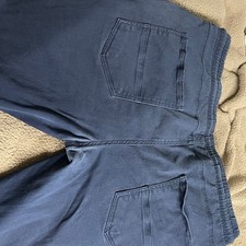 Dark Blue Twill Joggers