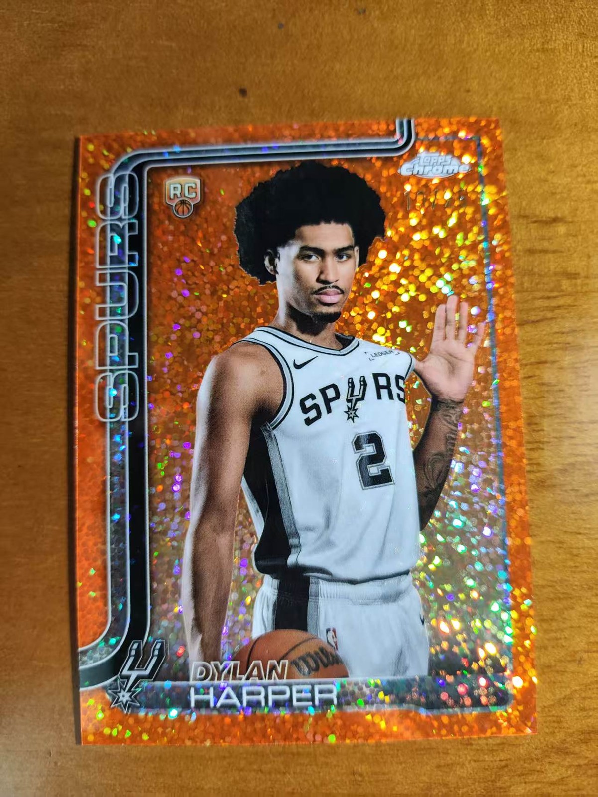 2025-26 Topps Chrome Dylan Harper Image Variation Orange Speckle /25 Rare