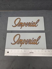 Original ATLANTIC IMPERIAL Gas Pump Glass Insert Set of 2