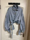 AUTH ZIMMER MANN Wylie Rebellion Denim Wrap Top Castaway