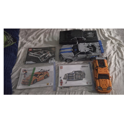 LEGO Technic Fast & Furious Dodge Charger 42111, Supra and Skyline 100% complete