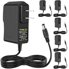 6 Pack 9V DC Power Supply, AC 100-240V to DC 9V 1A Power Adapter, Regulated S...