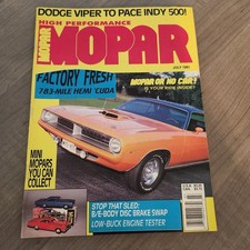 July 1991 Mopar High Performance Magazine Dodge Viper Pace Indy 500 July 1991 Mopar High Performance Magazine Dodge Viper Pace Indy 500