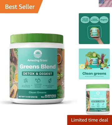 Super Greens Detox Powder with Beetroot & Probiotics - 30 Servings of Wellness