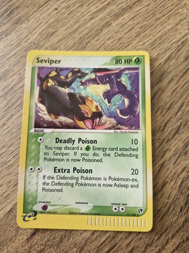 Pokémon 2003 TCG EX Sandstorm Seviper Holo Card 11/100