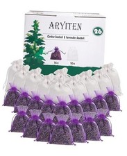 26 Pack Cedar Chips and Natural Dried Lavender Sachets Bags 1 Count(Pack of 25)