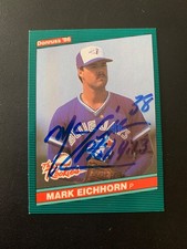 Mark Eichhorn Signed 1986 Donruss #13 Rookie Card Toronto Blue Jays Auto COA. rookie card picture