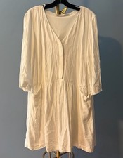 Zara "Trafaluc" V-Neck Midi Dress with Pockets -Size: Medium 