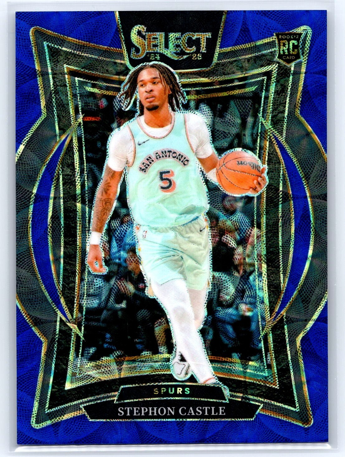 2024-25 Panini Select - Concourse Stephon Castle #72 Blue Scope Prizm /249 (RC)