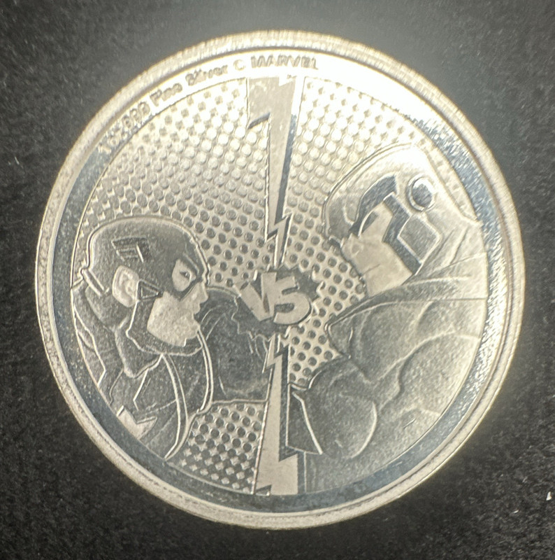 2023 Marvel Captain America vs Thanos – 1 oz .999 Fine Silver