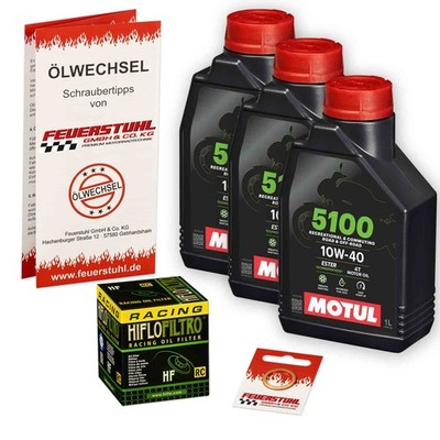 Yamaha YZF 600 R Thunder Cat 96-02 4TV 4WD Motul 5100 10w40 Öl HIF Racing Filter
