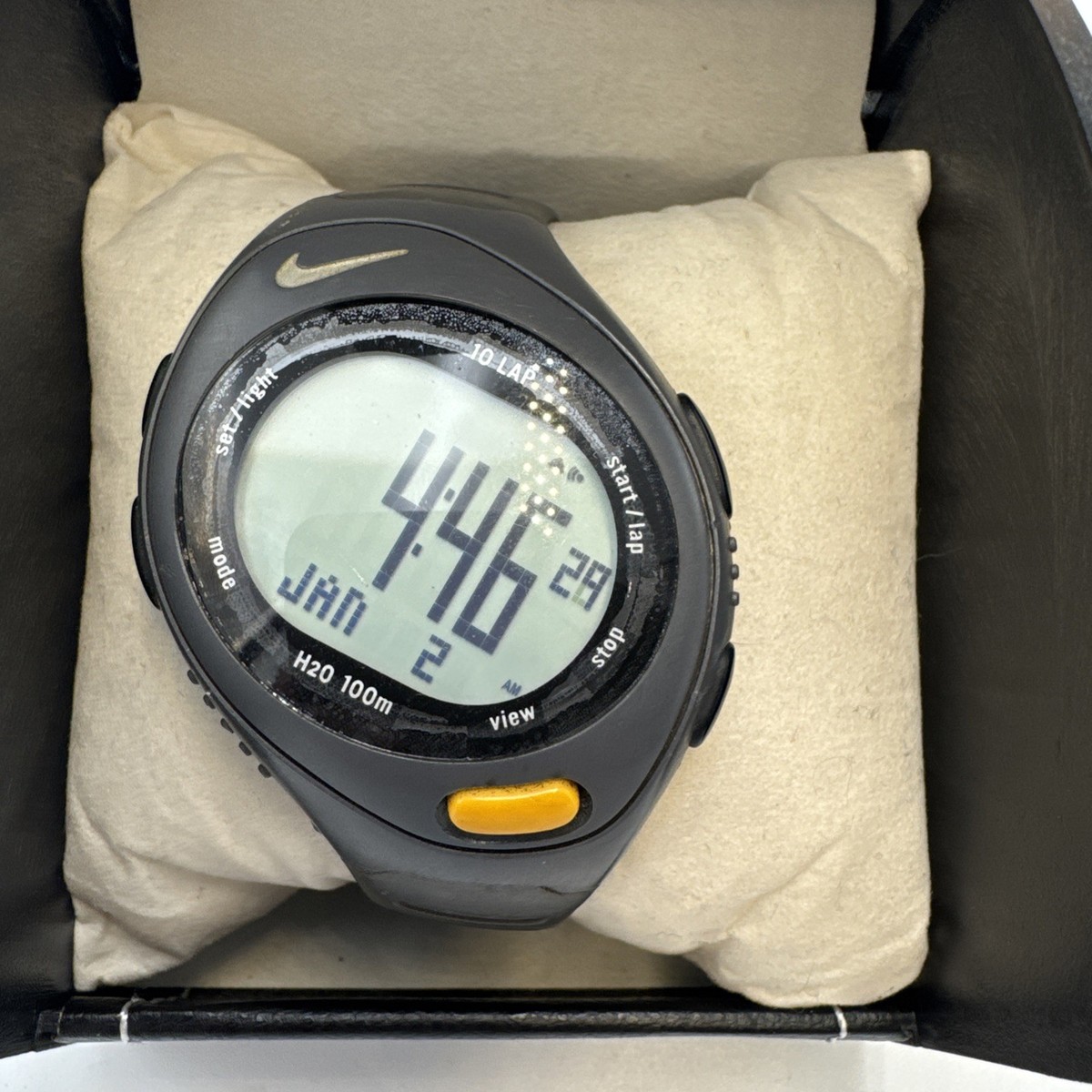 Nike Bowerman Series Men 46mm Digital Watch Dark Gray 10 Lap