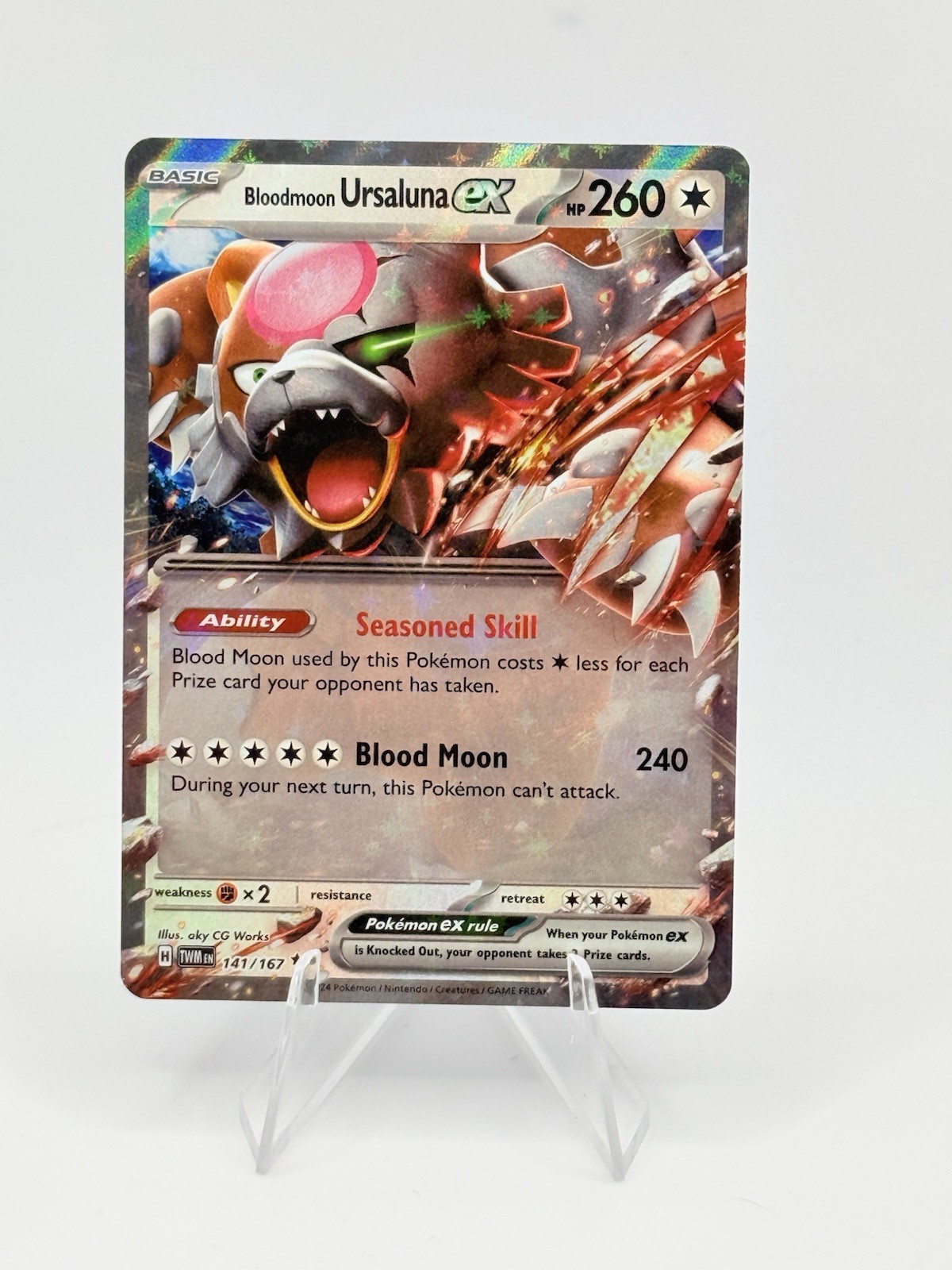 Bloodmoon Ursaluna ex 141/167 - Twilight Masquerade - Pokemon TCG - Double Rare