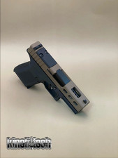 Glock 43/43X FDE LWP Complete Slide RMSc Cut w/ Black Ported - UPPER ONLY