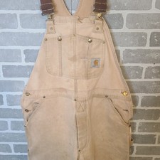 Vintage Carhartt Double Knee Heavily Distressed Bib Overalls. Can't Read Tag