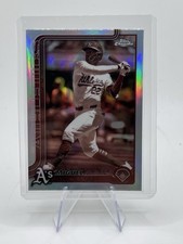 2025 Topps Chrome MIGUEL ANDUJAR Base Set #45 Sepia Refractor Athletics