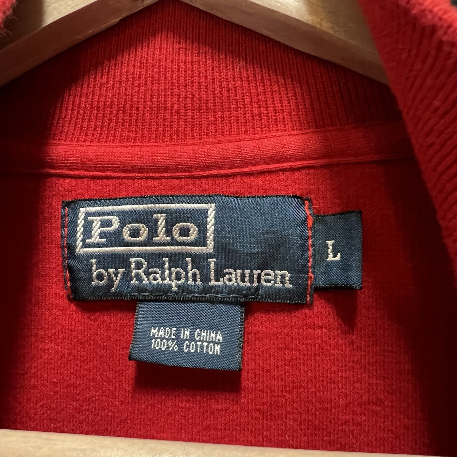 Giacca Polo Ralph Lauren Pony Uomo Grande Rosso Nero Righe Full Zip 100% Cotone