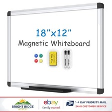 Multi-Use Magnetic Whiteboard 18x12 for Teachers, Students, and Professionals