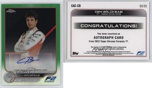 2022 Topps Chrome Formula 1 Auto Green Refractor /99 Cem Bolukbasi #CAC-CB Auto