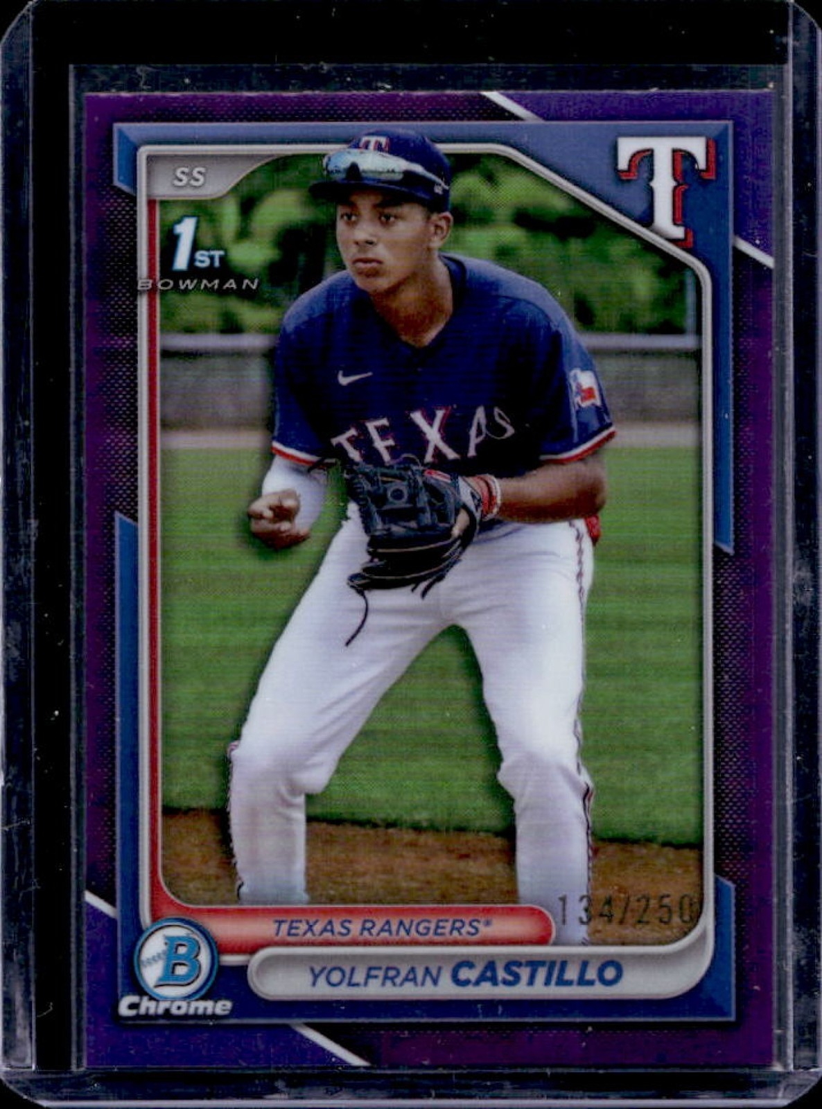 2024 Bowman Chrome Yolfran Castillo Purple Refractor 1st #134/250