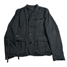 Vintage Y2K Triple Five Soul Mens Medium Black Canvas Distressed Jacket Read