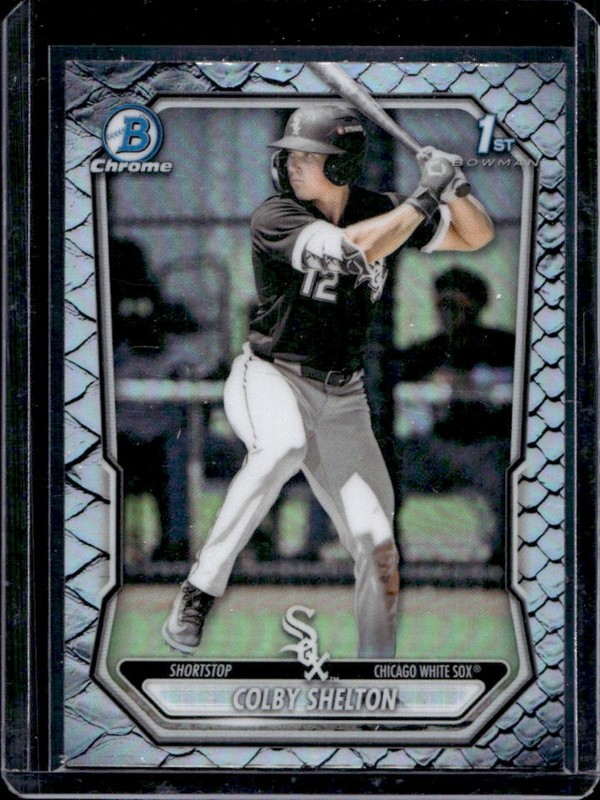 2026 Bowman Colby Shelton Chrome Reptilian Refractor 1st #BCP-144 White Sox