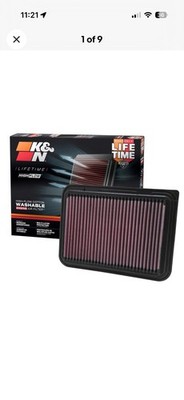 KN High-Flow Original Lifetime Engine Air Filter Increase Power Premium,