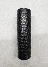 Vintage Tex Shoemaker Leather Basket Weave Baton Holder Utility Belt