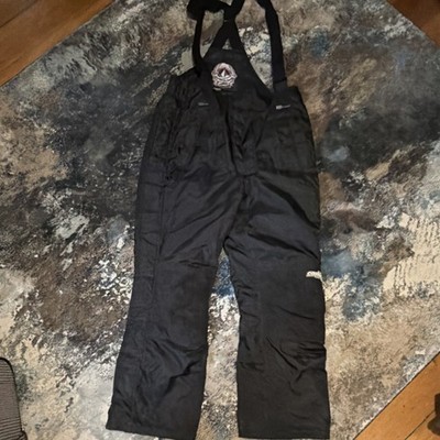 Castle women s M Black Insulated Nylon Snow Bib Pants snowmobile 