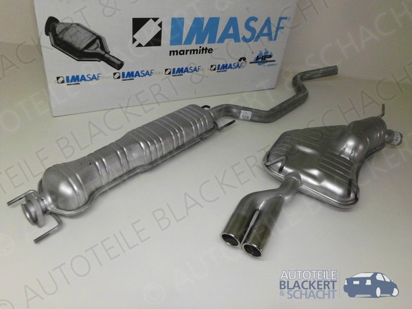 Imasaf Auspuffset Ab Kat für Saab 9-5 + Kombi 3.0 V6T 147Kw|Mitteltopf + Endtopf-image
