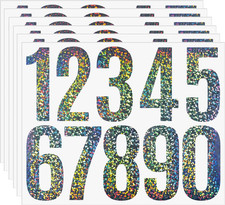 3 Inch Reflective Mailbox Numbers for Outside, 6 Sheets 0-9 Number Stickers for